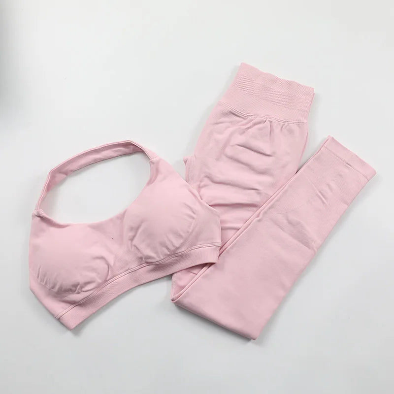 Conjunto Deportivo de Yoga para mujer - Top y Short de Alta Compresión