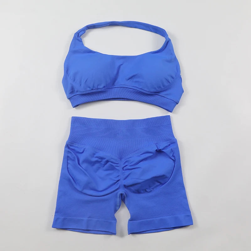 Conjunto Deportivo de Yoga para mujer - Top y Short de Alta Compresión