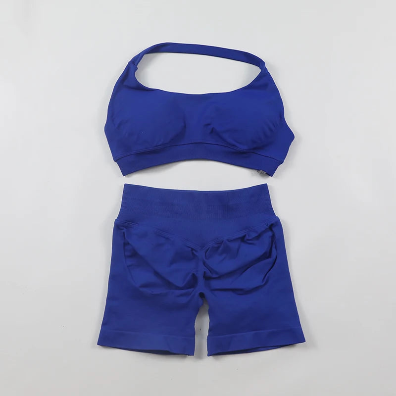 Conjunto Deportivo de Yoga para mujer - Top y Short de Alta Compresión