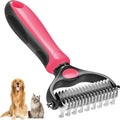 Cepillo 2 en 1 para perros y gatos, removedor de nudos.