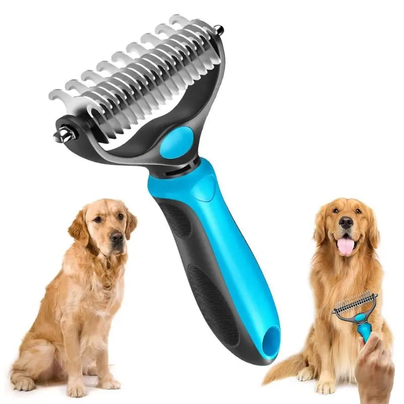 Cepillo 2 en 1 para perros y gatos, removedor de nudos.