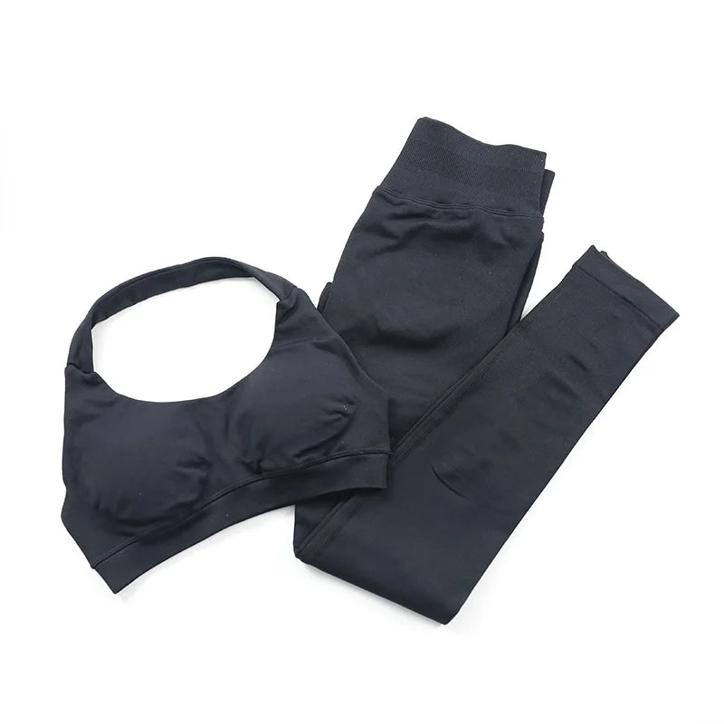 Conjunto Deportivo de Yoga para mujer - Top y Short de Alta Compresión