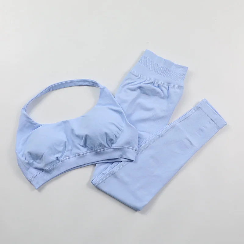 Conjunto Deportivo de Yoga para mujer - Top y Short de Alta Compresión